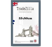 TradeZilla Eton Wood Finish MDF Poster Frame 55x80 CM | Modern Wall Frame for Posters, Prints & Art | Ideal for Living Room, Bedroom & Office Décor Display - (Dark Grey)