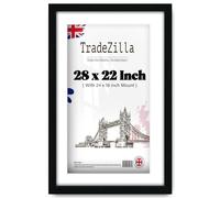 TradeZilla | Eton Wood Puzzle (71.12 x 55.88 cm) Frames with 60.96 x 45.72 cm White Mount Medium Black Frames| 28 x 22 Inch MDF Frame 711.2 x 558.8 mm [ Black ]