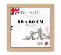 TradeZilla | Large Beech Picture Frames (80 x 80 CM) - 32 x 32 Inch Wood Finish, 800 x 800 mm Frame, 32 x 32 Clear Perspex [ Beech ]