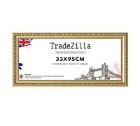 TradeZilla Large Vintage Style Ornate 33x 95cm Size Shabby Chic Gold -Handmade Picture/Photo/Poster Frame Wall Art Hanging Frame - Shabby Chic Wall Gallery Home Décor -33X95 CM (13.0X37.40)