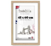 TradeZilla | Luxurious Medium Oak (45 x 60 cm) Poster Frame with 45 x 30 cm White Mount Engineered Wood 24 x 18 Inch Seasonal/Occasion Gifts [ Oak ]