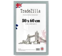 TradeZilla | Luxury Large Flat Style (50 x 60 CM) Engineered Wood Silver Frames -Ideal for Modern Home Décor 24 x 20 Inch [ Silver ]