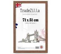 TradeZilla | Luxury Large Flat Style (71 x 51 CM) Engineered Wood Walnut Frames -Ideal for Modern Home Décor 28 x 20 Inch [ Walnut ]