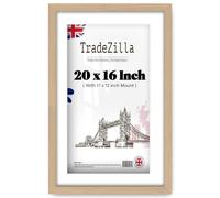 TradeZilla | Luxury MDF Wood Frame (50.8 x 40.64 cm) With 431.8 x 304.8 mm White Mount Wall Hanging | 20" x 16" Certificate, Art Print, Picture Frame for Home Decor [ Beech ]