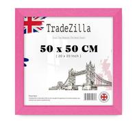 TradeZilla | Luxury Medium Flat Style (50 x 50 CM) Engineered Wood Pink Frames -Ideal for Modern Home Décor 20 x 20 Inch [ Pink ]
