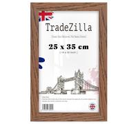 TradeZilla | MDF Picture Frame (25 x 35 CM) Ideal for Wall Décor, Artwork & Certificate Display, Premium MDF Wood, Hanging Hooks for Easy Installation [ Dark Oak ]