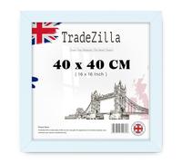 TradeZilla | MDF Picture Frame (40 x 40 CM) Wall Décor & Room Interior Art Frame, Hanging Hooks for Vertical & Horizontal Display, Sturdy MDF Wood [ White ]