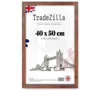 TradeZilla | MDF Picture Frame (40 x 50 CM) Wall Décor & Room Interior Art Frame, Hanging Hooks for Vertical & Horizontal Display, Sturdy MDF Wood [ Rustic ]