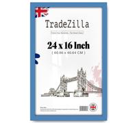 TradeZilla | MDF Picture Frame (60.96 x 40.64 CM) Wall Décor & Room Interior Art Frame, Hanging Hooks for Vertical & Horizontal Display, Sturdy MDF Wood [ Blue ]