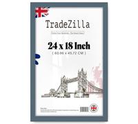 TradeZilla | MDF Picture Frame (60.96 x 45.72 CM) Wall Décor & Room Interior Art Frame, Hanging Hooks for Vertical & Horizontal Display, Sturdy MDF Wood [ Dark Grey ]
