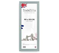 TradeZilla | MDF Picture Frame (95 x 33 CM) Ideal for Wall Gallery, Art & Certificate Display, 950 x 330 mm MDF Engineered Wood, Ready to Hang [ Silver ]