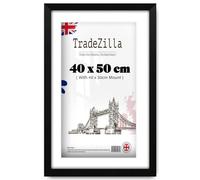 TradeZilla | MDF Poster & Art Frame (40 x 50 cm) with 40 x 30 cm White Mount Engineered Wood | 20 x 16 Inch Wall Mounted Picture, Diploma, Certificate Frame [ Matt Black ]