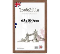 TradeZilla MDF Wall Poster Frame 65x100 CM | Eton Wood Finish | Ideal for Art Prints, Photographs & Modern Décor - (Walnut)