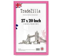 TradeZilla | MDF Wood Picture Frame (68.58 x 50.80 CM) Perfect for Gift, Wall Décor & Portrait Display, MDF Wood Finish, Ideal for Certificates & Prints [ Pink ]