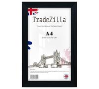 TradeZilla | MDF Wood Poster Frame A4 (21.00 x 29.70 CM) Picture Frame for Home & Office Art Gallery, Premium MDF Wood with Elegant Texture for Portrait & Landscape [ Black ]