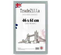 TradeZilla | Medium Silver Picture Frames (46 x 61 CM) - 24 x 18 Inch Wood Finish, 460 x 610 mm Frame, 24 x 18 Clear Perspex [ Silver ]