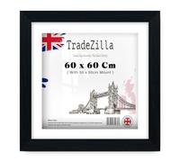 TradeZilla | Minimalist MDF Picture Frame (60 x 60 Cm) With (20 x 20 Inch) White Mount Engineered Wood | 24x24 Inch Decorative Wall Mount, Art Print, Diploma Frame [ Black ]