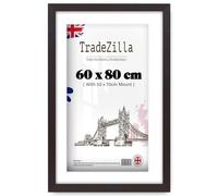 TradeZilla | Minimalist MDF Picture Frame (60 x 80 cm) With 700 x 500 mm White Mount Wall Mounted | 24 x 32 Inch Poster, Certificate, Photo Frame for Home & Work Interiors [ Mahogany ]