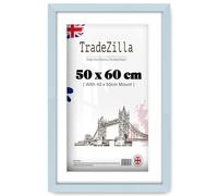 TradeZilla | Modern (50 x 60 cm) with 50 x 40 cm White Mount | 24 x 20 Inch Engineered Wood Light Grey Frames for Christmas 1' 8" x 1' 12" [ Light Grey ]