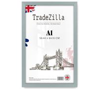 TradeZilla | Modern 594 x 841 mm wood Finish, 33x23 Inch Minimalist Wall Decor, Ready to Frame, for Office & Study Room A1 (59.40 x 84.10 CM) [ Silver ]