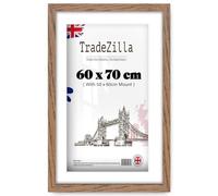 TradeZilla | Modern (60 x 70 cm) with 60 x 50 cm White Mount | 28 x 24 Inch Engineered Wood Dark Oak Frames for Christmas 1' 12" x 2' 4" [ Dark Oak ]