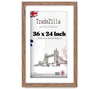 TradeZilla | Modern 914.4 x 609.6 mm Dark Oak Photo Frame With 762 x 508 mm White Mount | Wall Decoration Photos Canvas Paintings Art Gallery (91.44 x 60.96 cm) [ Dark Oak ]