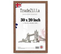 TradeZilla | Modern Home & Office Décor (76.20 x 50.80 CM) 30 x 20 Inch Engineered Wood Walnut Frames, Ideal for Christmas & Birthdays 2' 6" x 1' 8" [ Walnut ]