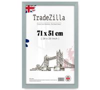 TradeZilla Modern Silver 71X51 CM Poster Picture Frame -Solid MDF Wood -for Horizontal or Vertical Display- Wall Gallery Art Prints, Wall Mounting Hardware Included (Silver)