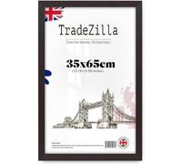 TradeZilla Modern Wooden Picture Frame 35x65cm | MDF Wall Frame with Perspex Sheet | Horizontal & Vertical Display for Home Décor - (Mahogany)
