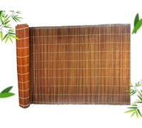 TradeZilla Natural Eco-Friendly Colorful Chain Thread Stitched Reed Bamboo Fence Screening| Fencing Privacy Panel Shield Garden |Wind/Sun Border Protection Outdoor (1.2X4M, Brown)