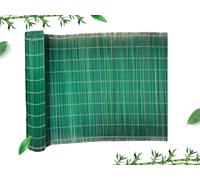TradeZilla Natural Eco-Friendly Colorful Chain Thread Stitched Reed Bamboo Fence Screening| Fencing Privacy Panel Shield Garden |Wind/Sun Border Protection Outdoor (1.2X4M, Green)