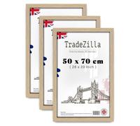 TradeZilla Pack of 3 Epic Collection (50 x 70 CM) Picture Frame 28 x 20 Inch Poster Frame | Rectangle Frame Suitable for Decorating Houses/Offices/Hotels [ Oak ]