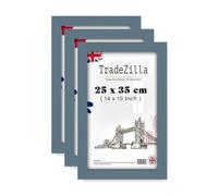 TradeZilla pack of 3 MDF Poster Frame (25 x 35 CM) Picture Frame for Wall Gallery & Portrait Display, Elegant MDF Wood Texture for Certificates, Prints & Décor [ Dark Grey ]