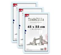 TradeZilla pack of 3 Stylish (45 x 55 CM) Art Frames (45 x 55 CM) Poster Frame | MDF Wood |450 x 550 mm for Family Photos, Wedding, or Birthday Gifts 18 x 22 [ White ]