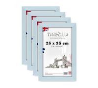 TradeZilla ® pack of 4 (25 x 35 CM) Frame 250 x 350 mm MDF Wood Frames 35 x 25 cm - 14 x 10 Inch Photo Frames - 0' 10" x 1' 2" Suitable for Decorating [ Light Grey ]