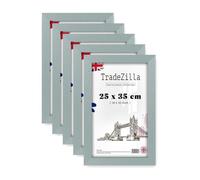 TradeZilla pack of 5 Exquisite Strong 14 Inch x 10 Inch Poster Silver Frame |Art, Document, Certificate, canvas, for Wall Gallery (25 x 35 CM) [ Silver ]
