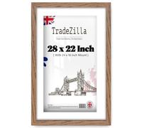 TradeZilla | Premium MDF Poster Frame (71.12 x 55.88 cm) With (24 x 18 Inch) White Mount Gallery Wall Mount | 28 x 22 Photo, Diploma, Painting Frame for Living Space [ Dark Oak ]
