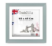 TradeZilla | Square (65 x 65 Cm) with 55 x 55 Cm White Mount Eton Wood Silver Gift Frame - 26 x 26 Frame [ Silver ]