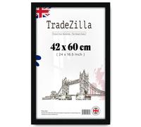 TradeZilla | Wood Finish Poster Frame (42 x 60 CM) Ideal for Gifts, Portraits & Landscape Display, Premium MDF Frame with Stylish Wood Texture, Home Décor [ Black ]