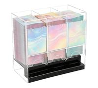 Trading Card , 3-Compartment Booster Dispenser, Acrylic Deck Display Box, Collection Storage, Desk, Home, Room, Practical Durable Card Box, Clear Storage