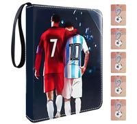 Trading Card Album for Football, Binder Card Holder, Blind Box for Football Cards fits 400 Cards with 50 Removable Sleeves, Durable & Waterproof Carrying Case Binder Album, Book Folder Storage - B