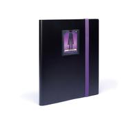 Leuchtturm 369507 TCG Album Slim - with 20 sheets for 360 trading cards such as Yu-Gi-Oh, Magic, Lorcana or One Piece - softcover black-purple