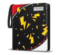 Trading Card Binder 4 Pocket，Card Binder 400 Pockets Card Book Holder Cards with 50 Removable Sleeves，3-Ring Zip Design MTG/TCG/Sport Collectible Trading Card Albums Gifts for Boys and Girls (Black)