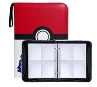 Trading Card Binder 4-Pocket PU Trading Card Album, 400 Pockets Card Album Folder, Waterproof Card Collection Folder Book, Zipper Cards Binder Album for MTG, TCG, Sports & Game Cards