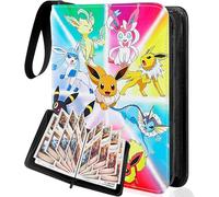 Trading Card Binder 400 Pockets, Premium Collection Card Album Folder with 50 Double-Sided Removable Sleeves, Portable Game Cards Storage Holder Case with Zipper for Boys Girls Gifts