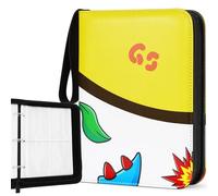 Trading Card Binder 440 Pockets, 4-Pocket Card Holder with 55 Sleeves Yellow