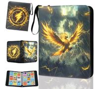 Trading Card Binder 9 Pocket, Collectible Trading Card Albums Fits 900 Cards with 50 Removable Sleeves,Waterproof Card Holder Album for TCG, MTG, Sports Cards(Thunderbirds, 900P)
