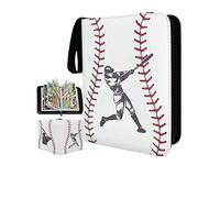 Trading Card Binder - 900 Pocket PU Leather Card Holder Album with Zipper, 3-Ring Organizer for Baseball, Football, Sports Cards & TCG/CCG Game Cards, Collector's Portfolio (White)