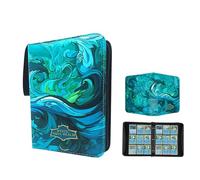 Trading Card Binder - 900 Pockets, 9-Pocket Pages - Fits TCG, Sports, Yu-Gi-Oh, Magic Cards - Durable Collector Album for Standard Size Cards - Portable Card Storage Organizer (Aqua, 900 Pockets)