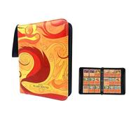Trading Card Binder - 900 Pockets, 9-Pocket Pages - Fits TCG, Sports, Yu-Gi-Oh, Magic Cards - Durable Collector Album for Standard Size Cards - Portable Card Storage Organizer (Blaze, 900 Pockets)